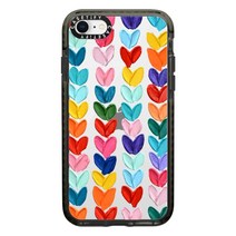 CASETiFY 임팩트 케이스 iPhone SE (20202022) and iPhone 87 - Clear Polka Daub Hearts - 클리어 블랙