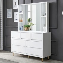힘찬리빙 빅토리아 1200 와이드 3단 화장대 서랍장 120cm, 화이트