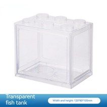 무환수 어항 자반 수조 금붕어 애완용 거북이 2자 3자 4자 자동 청소 30큐브 광폭 아크릴 미니 물고기 탱크 라이트 빌딩 블록과 크리 에이 티브 쌓을 수있는 디자인 물고기 홈, 투명한, led 조명으로