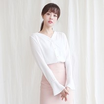 더웨이나인 진주와이 화이트 정장블라우스