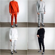 코코로맨틱 무지 기모 맨투맨 트레이닝 바지 세트