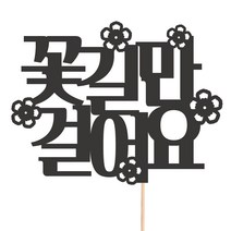 비비드레인 메세지픽 케이크토퍼, 1개, 03-꽃길만걸어요