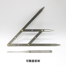1pcs 2 세대 황금 비율 슬라이딩 눈금자 스테인레스 스틸 3 점 위치 균형 눈썹 눈금자 문신 용품, 한개옵션0