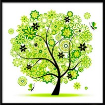풍경화 보석십자수 자연풍경 경치좋은 비즈 십자수 세트 폭발 5d diy diamond painting fourseason tree diamond 자수 모자이크 스티커 크로스 홈, 8722, 4040cm