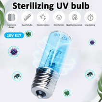 E17 3W 10V 석영 관 UVC 소독 램프 오존 자외선 전구 살균 UV 가정 부엌을위, 02 Ozone 3W 10V