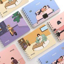 핑크풋 드로잉 노트 공책 스프링 노트 연습장 무지, 단품
