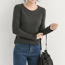 스타일오늘 피치기모 무지 기본라운드 티 따뜻하고 편한 긴팔티 레이어드티 긴팔 티셔츠