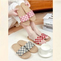 다잇템 여자 고방 신혼여행 밀짚 격자 SS 슬리퍼 (9804941)