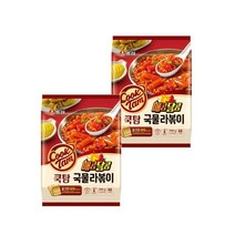 농심 캡핑요리 아이들간식 국물떡볶이 황금레시피 쿡탐 매콤달콤 국물라볶이 간식1 390g 1개, 2개