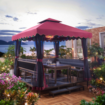 원두막 지붕 안뜰 빌딩상가 2층 주택 테라스 목조 정원 레저 마당, 장판을 따로 맞추다.