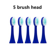 어린이 음파 전동 칫솔 만화 키즈 교체 헤드 울트라 소닉 브러시, [03] Blue 6 Head