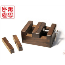 낙관고정 전각 수제 도장 파기 만들기 도구 고정틀, 아카시아 나무