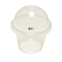 봄91 돔형 투명 디저트컵 소 240ml 포장용 머핀컵, 100개입, 1개