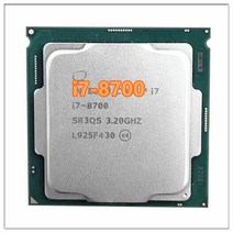 Core i7 8700 3.2GHz 6 코어 12 스레드 12M 65W CPU 프로세서 A 1151, 한개옵션0