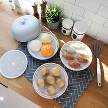 [홈미인] 마카롱 전자레인지 호빵 만두 계란 찜기, 색상:인디핑크, 1개