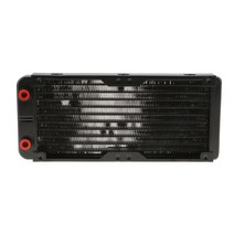 10개의 관 알루미늄 열교환기 방열기 물 냉각 시스템 컴퓨터 240mm, 설명, 블랙