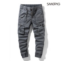 SMOPIG 남자 캐주얼 카고 팬츠