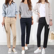 에이스하트 여성용 가을 정장바지 S~3XL 2가지 기장 빅사이즈 팬츠 키작녀 리얼베이직슬랙스