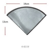 스테인리스 커피 필터 여과지 스테인리스 반영구 커피드리퍼, 삼각필터, 4-6인분