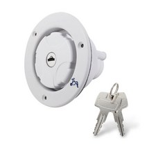 캠핑카제작부품 악세사리 rv 액세서리 중력 물 입구 잠금 키 caravan camper trailer plastic fresh water fill hatch inlet rv, 하얀