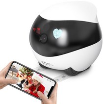 홈캠 가정용CCTV enabot 애완 동물 카메라 홈 보안 카메라 이동식 실내 와이파이 캠 양방향 토크 야간 투시경 1080p 비디오 자체 충전 로봇 JX, 없음
