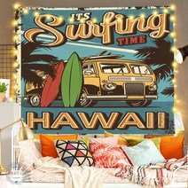 아웃도어 캠핑 행거 ins 배경지 빈티지 아메리칸 캠프 텐트기 캠핑 분위기, 옐로우 오프로드 차량, 200X150Cm+설치패키지+6M램프