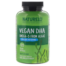 [핫딜][오늘출발][120소프트젤] NATURELO 비건 DHA 미세조류 ALGAE 해조류 식물성 오메가3 오메가 영양제, #초특가# 120소프트젤 x 2개