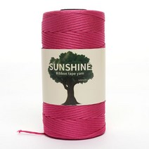 삼남뜨개실 썬샤인 250g 5사면한개더 PP사 테이프얀 가방실 모자실 가벼운실, 11 핫핑크, 1개