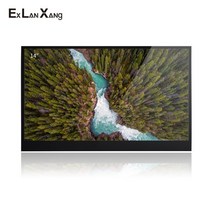 컴퓨터 모니터 포터블 휴대용 모니터 뜨거운 판매 14 인치 1920x1080 ips fhd lcd 화면 hdmi usb 입력 얇은 게임 디스플레이 휴대용 모니터, 검은색, 우리 플러그