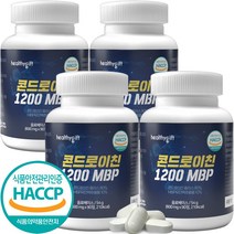 [런칭 특가] 콘드로이친 1200 MBP 식약처 HACCP 인증 상어연골 분말 유단백 추출물 90정 입점 할인가, 4개