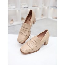 코디엘루 엘르아 가죽 페니 미들힐 구두 로퍼 5cm AACD70088