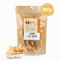 한입북어 강아지 수제간식 - 무염황태포 80g, 단품