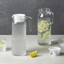 레트로 유리 물병 가정용 식당 카페 1리터, 유리 물병 사각 1.2L, 1개
