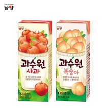 남양 과수원 190ml x 24팩(1box), 1세트, 과수원 사과12팩+복숭아12팩