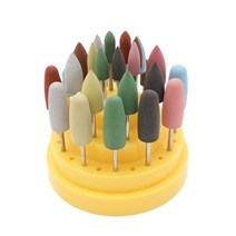 치과 실리콘 고무 로터리 텅스텐 스틸 연마 버 드릴 235mm 생크 네일 드릴 비트 커터 세트 로타리 도구 세트 30 개, SiliconeRubber 28pcs