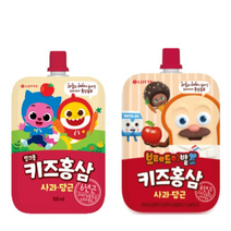 핑크퐁 키즈 홍삼 사과당근 ＋ 포도야채 100ml X 20
