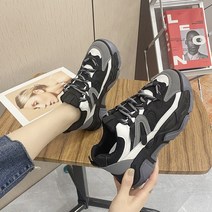 패션 운동화 여성 가을 스니커즈 플랫폼 캐주얼 청키 두꺼운 밑창 바닥 신발