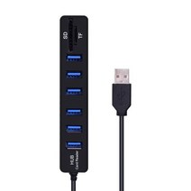 PC 테이블 패드 USB 2.0 허브 미니 2 인 1 카드 리더 SD TF 마이크로 SD 윈도우 XP 7/8 VIST용 3 포트, 한개옵션1, 02 6 Ports