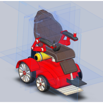 스쿠터 전동차 계단용 휠체어 노인 장애인 전동 모델 3D 도면 디지털 모델링 STP IGS를 사용한 SolidWorks 설계