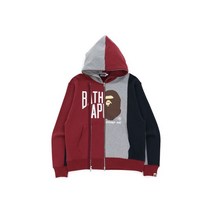 BAPE Docking Relaxed Fit Full Zip Hoodie BurgundyHoodie 202917