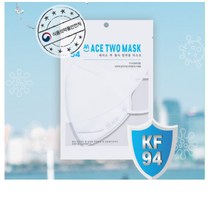 ACE TWO 새부리형 귀가편한 대형 국내산 KF94 황사 방역 마스크(2D) 화이트 1매(10매 30매 50매 100매), 1매, 10개, 1개