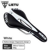 푹신한자전거안장쿠션커브 실외 실내용자전거 안장LIETU MTB 도로 자전거 사이클링 안장 미끄럼 방지 실리, 02 A Type White