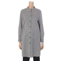 [안지크] (AE1BL5100) 잔체크 롱 셔츠블라우스