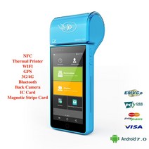 NFC단말기 NFC카드단말기 안드로이드 터치 스크린 4G 와이파이 NFC 모바일 핸드 헬드 POS 터미널 열전사, 02 Support Payment_02 미국 플러그