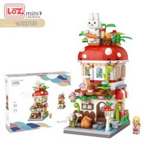 일본풍 나노블럭 LOZ 미니블럭 라멘집 인테리어 장식품 미니레고 도쿄풍, 1651 머쉬룸 하우스