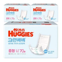 하기스 아이 기저귀 크린베베 순면감촉 중형 210매 출산선물, 2세트