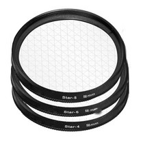 58mm 스타 필터 카메라 렌즈 필터 스타-4 -6 -8 크로스 4 6 8 포인트 캐논 500d 450d 550d 600d 1000d 1100d 18-55mm 렌즈, star 8