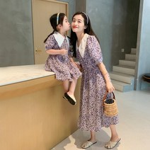 딸이랑 엄마랑 커플 여름 원피스 사랑스런 모녀 커플 드레스