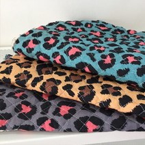 앤패브릭 누빔원단 호피무늬 면누빔지 퀼팅누빔원단 3color, 블루