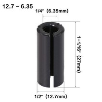 밀링커터 1pc 고정밀 어댑터 콜릿 생크 cnc 라우터 도구 어댑터 홀더 범용 조각 슬리브 연결 콜릿 어댑터, 12.7mm  6.35mm